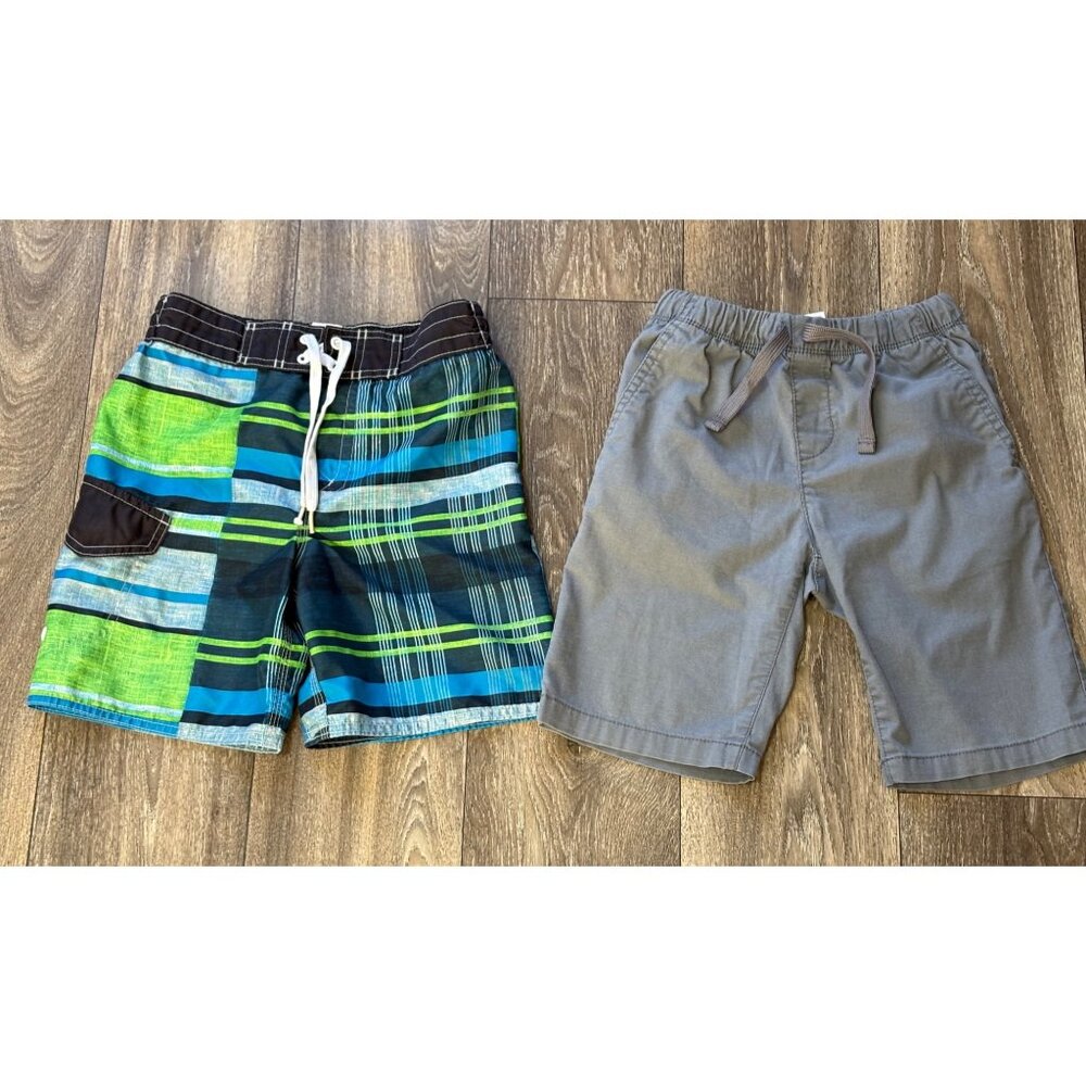 JOE BOXER BOYS SWIM TRUNKS SHORTS & WONDER NATION GRAY CASUAL SHORT 6-7
